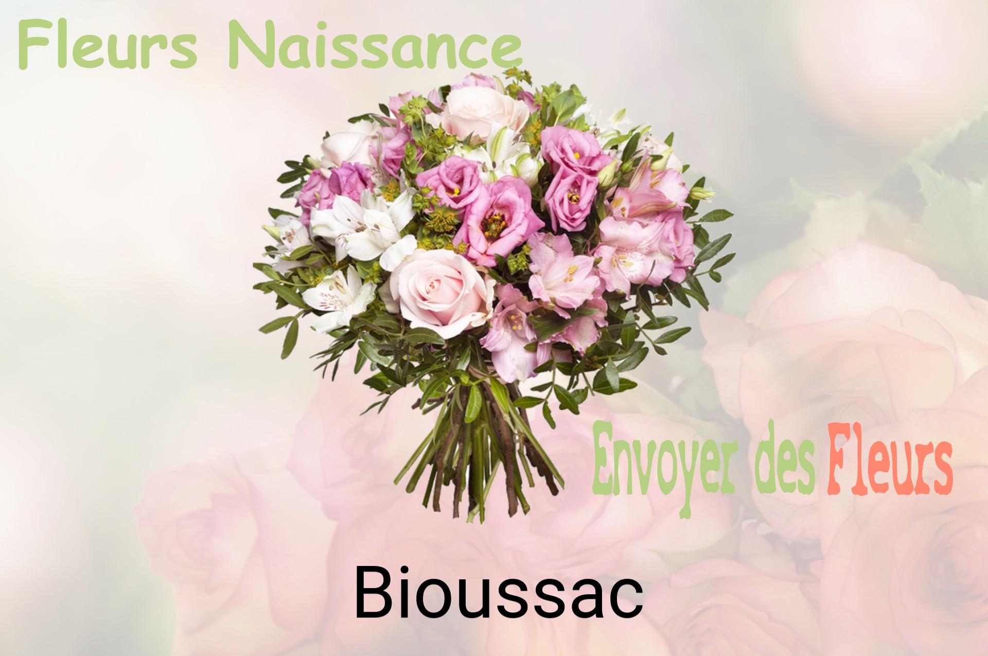 Bouquet de fleurs de naissance livré à Bioussac
